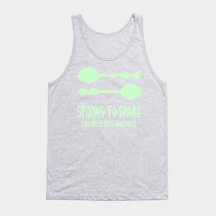 Spoons To Spare - Chronic Illness Awareness (Light Green) Tank Top